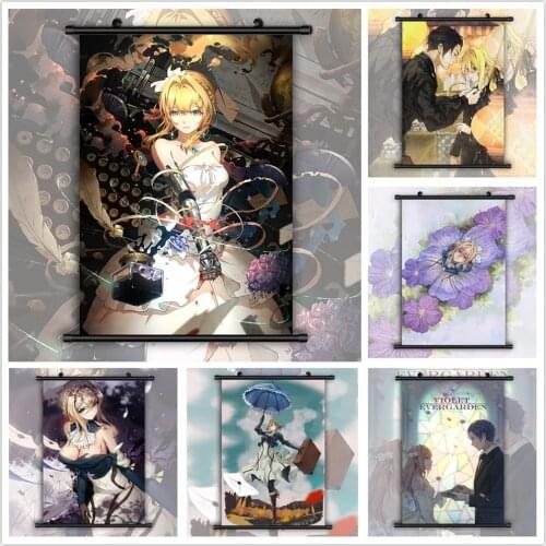 WTQ Violet Evergarden Anime Manga HD Print Retro Poster Canvas Painting Anime Posters Wall Decor Wall Art Picture Home Decor
