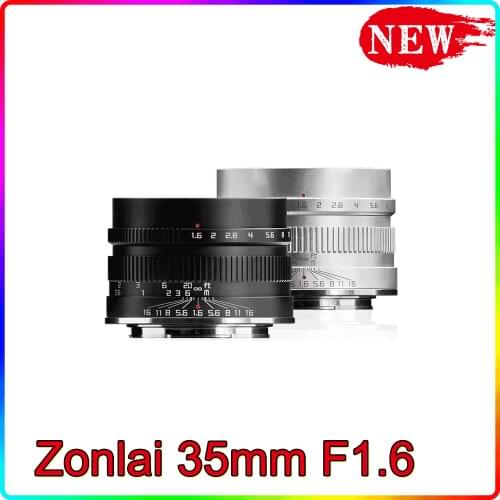 Zonlai 35mm F1.6 Manual Prime Lens for Canon EF-M Fuji Sony E-mount Micro m4/3 a6400 X-T3 X-T4 XS-10 X-E3 X-A2 Mirrorless Camera