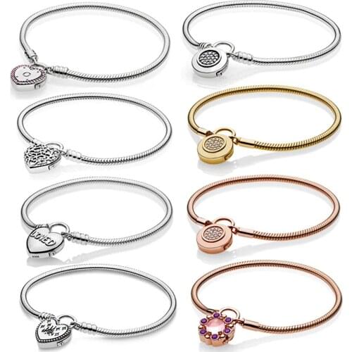 1 PDB SL high quality 925 sterling silver series fashion charm DIY bracelet suitable for bead charm female bracelet jewelry gift