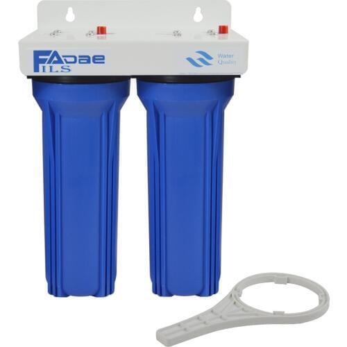 2-Stage Whole House Filtration System Blue 3/4" Brass insert With 2.5"x10" Sediment 5micron and Carbon Block Filter