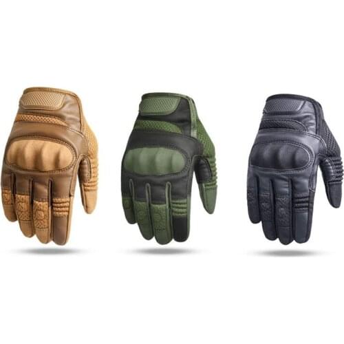 2021Touchscreen PU Leather Motorcycle Full Finger Gloves Protective Gear Racing Pit Bike Riding Motorbike Moto Motocross Enduro