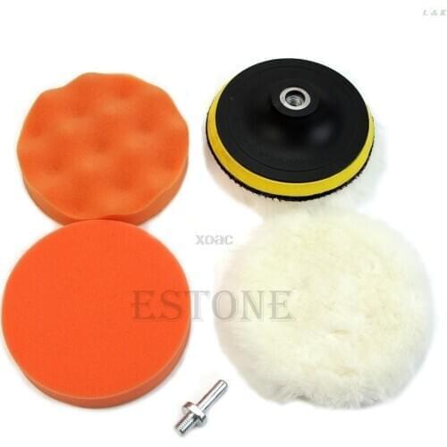 6pcs 5'' High Gross Car Polisher Polishing Polish Buffer Clean Waxing Pad Set M05 dropship