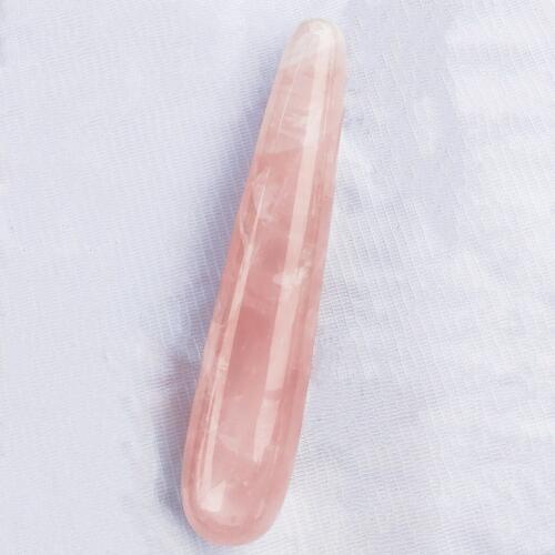 7inch Natural rose Crystal Massage Wands quartz Gemstone Massage stick Yoni Wand for woman