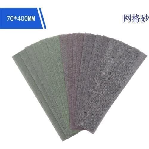 10 Pcs 400*70mm Mesh Abrasive Dust Free Sanding Discs Anti-blocking Dry Grinding Sandpaper 80 to 320 Grit Hook Loop