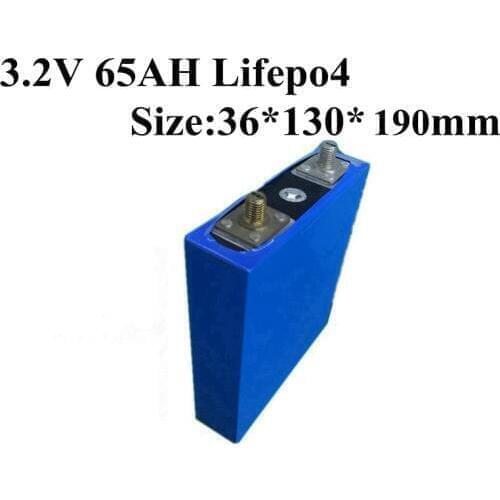 Large Capacity 3.2v Lifepo4 65ah High Power Cell 100A 3c Discharge 50Ah for Electric Vehicle EV Pack Diy Storage Solar System