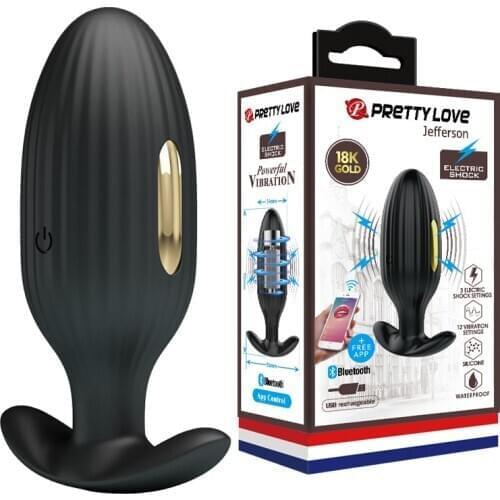 APP Control Anal Plug Electric Shock Finger Sleeve Vibrator Sex Toys For Couples Men Electro Shock Butt Plug WomenVagina Dildo