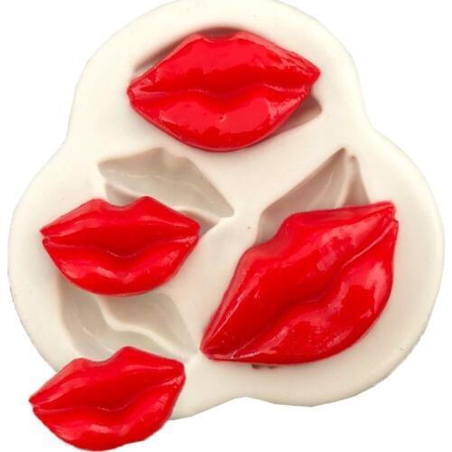 Aouke DIY baking silicone mould lip shape cake chocolate pouring pet mould cavity K103