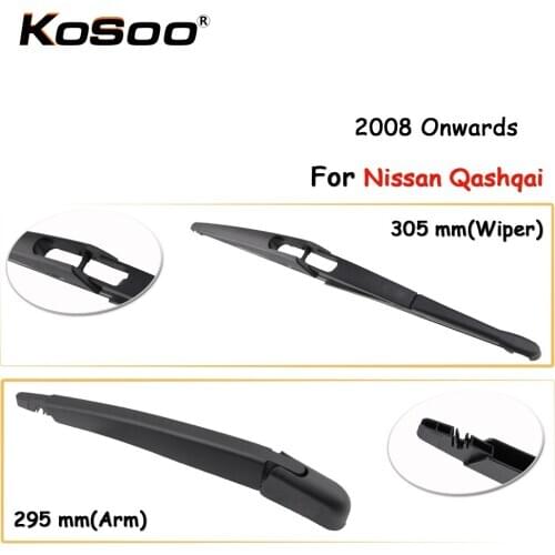 KOSOO Auto Rear Car Wiper Blade For Nissan Qashqai,305mm 2008 Onwards Rear Window Windshield Wiper Blades Arm,Car Accessories