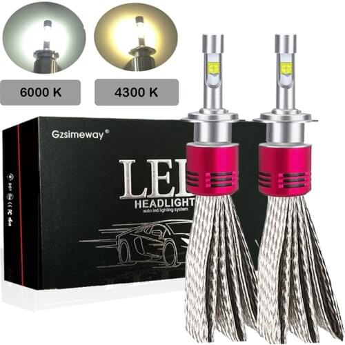 H7 led car light H1 H4 H11 9012 9005 HB3 9006 HB4 led headlight bulbs 4300K 6000K XHP50 104W 12000LM led lamp H3 881 fog lights