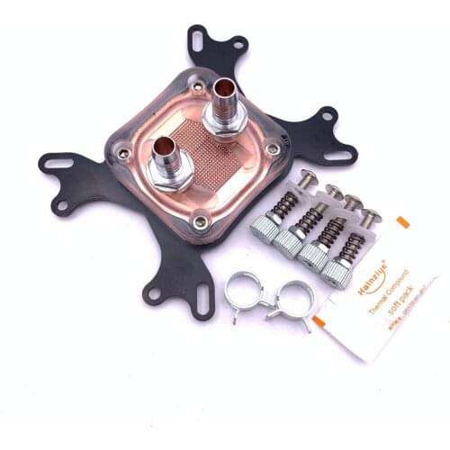CPU Water Cooling Block 3 Mm Copper Base General Purpose Computer CPU Water Cooling Block Replacement for INTEL/AMD