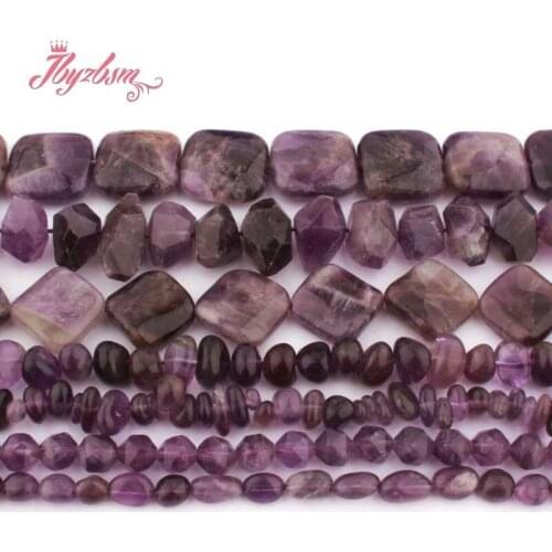Amethyst Natural Stone Beads Mixed Shape Spacer Loose Beads for Women DIY Necklace Bracelet Earring Pandant Jewelry Making 15"