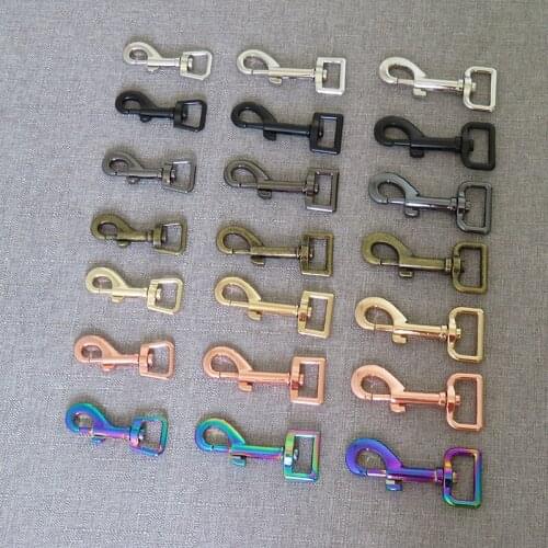 20 pcs 15mm 20mm 25mm black metal carabiner straps seat belt buckle DIY bag pet dog leash clip buckle sewing accessory snap hook