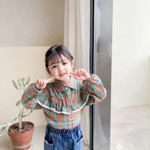 Lotus Leaf Children Clothes Spring Summer Girls Cotton Blouses Shirts Kids Teenagers Outwear Breathable High Quality