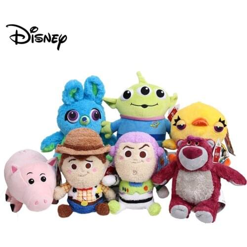 Disney Toy Story 4 Buzz Lightyear Cartoon Anime Ducky Bunny Soft Stuffed Plush Dolls Kawaii Keychain Pendant Toys For Kids Gift