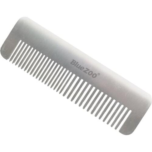 Blue ZOO Mens Hair Comb Beard Stainless Steel Nursing Comb Steel Comb Hair Comb Detangling Comb Hairstyles Equipment
