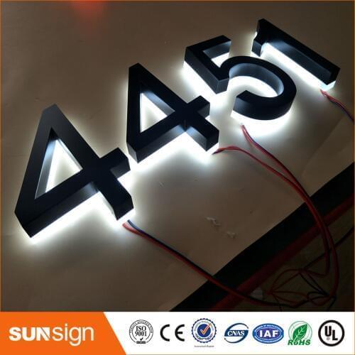H 20cm Custom led backlit house numbers