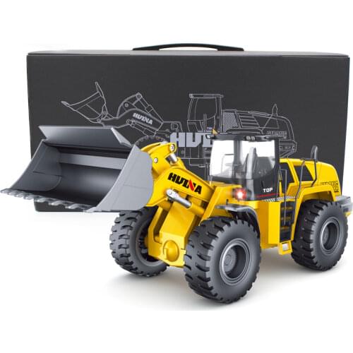 HUINA 583 1583 1:14 10CH RC Metal Emulational Truck Loader Big Excavator Alloy Safe Loader Wheel RC Bulldozer Gift for Boys
