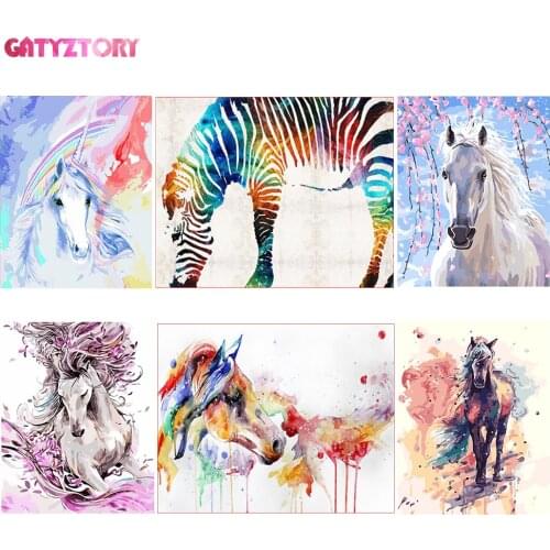 GATYZTORY Frameless Landscape Picture DIY Painting By Numbers Modern Wall Art Canvas Acrylic Paint For Home Decor 40x50cm Arts