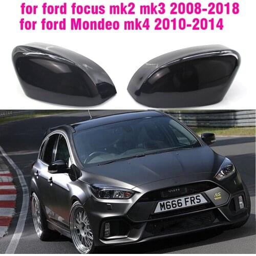Rearview Mirror Cover Cap Carbon Fiber / Black for Ford Focus MK2 MK3 ,for Mondeo mk4 Facelift Estate 2010-2014