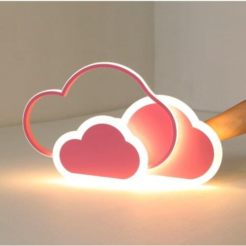 Nordic cloud chandelier minimalist modern chandelier white childrens room cartoon creativity LED designer suspension light