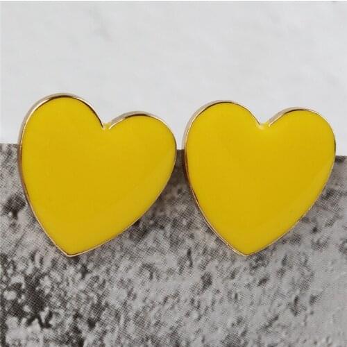 Girl Cute Heart Stud Earrings For Women Personality Party Jewelry Fashion Brincos Wedding Studs Earrings Fashion Jewelry
