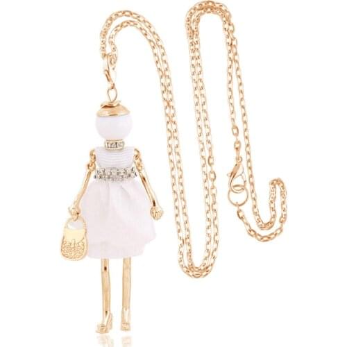 Fashion Long Pendant For Women Statement Doll Girl Necklace Charms Big Choker Jewelry Christmas Gift