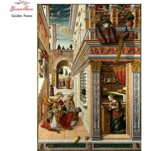 Golden Panno DMC DIY Cross stitch Needlework Sets For Embroidery kits Precise unprinted religion Patterns Counted Cross-stitch