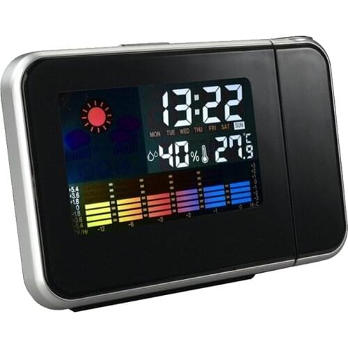 Table Clock Digital Alarm Clock with Projection Ceiling Projector Alarm Clock Temperature Thermometer Time Date