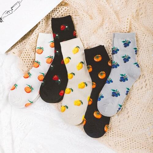 New Spring Autumn Casual Korean Style Women Cartoon Cute Fruit Animal Fox Elephant Rabbit Sheep Kawaii Cotton Tide Short Socks