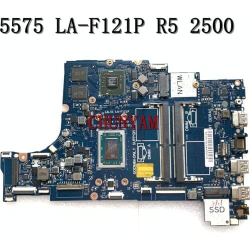 R5 2500 CPU FOR DELL INSPIRON 5575 5775 Laptop Motherboard CAL51 LA-F121P R7 M260(4GB)GPU +Heatsink CN-0THTD8 THTD8 Mainboard