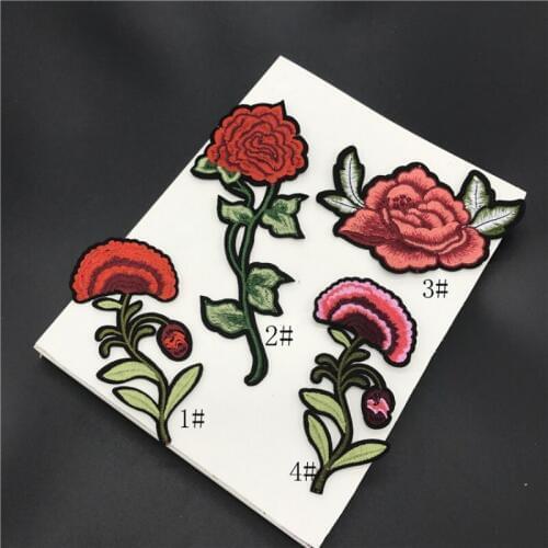 Wholesale 20pcs Embroidered Sewing On Patch Iron-On Patch Stickers For Clothes Sewing Fabric Applique Supplies YH156