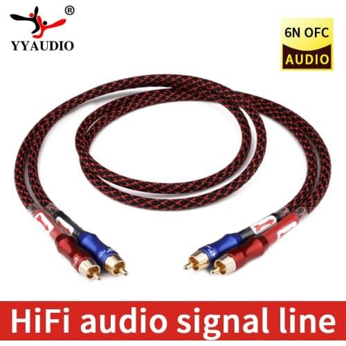 YYAUDIO HIFI Stereo Pair RCA Cable High-performance Premium Hi-Fi Audio 2rca to 2rca Interconnect Cable