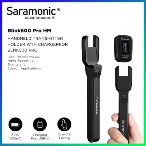 Saramonic Blink500 Pro HM Rechargeable Handheld Mic Transmitter Holder for Blink 500 Pro B1 B2 TX Wireless Lavalier Microphone