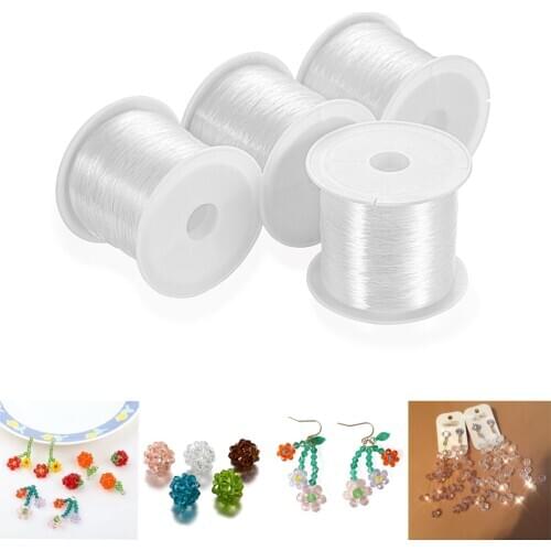 1Pc 2-8mm Transparent Crystal Cord Beading Beads Non-stretch Fishing Handmade Wire For DIY Jewelry Making Findings Supplies