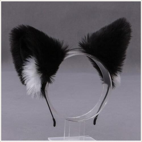 Cute Furry Animal Beast Ears Headwear Wolves Cat Fox Ear Cosplay Soft Girl Plush Lolita Hair Accessory Anime Props