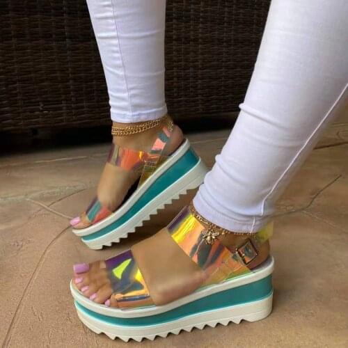 Women Sandals Platform Shoes Women 2021 Fashion Summer Sandals High Heels Slippers Outdoor Dress Beach Shoes Female Sandals 43