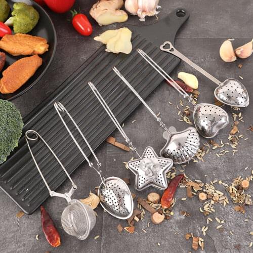 Mesh Tea Strainer Stainless Steel Handle Tea Ball Tea Infuser Kitchen Gadget Coffee Herb Spice Filter Diffuser Tea Accessories