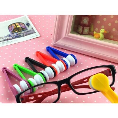 Hot sale Random Glasses Eyeglass Cleaner Brush Microfiber Spectacles Cleaner Brush Cleaning Tool Multi-Function Portable