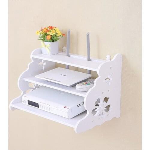 Creative Home TV Cabinet Set Wifi Top Box Frame Router Shelf Storage Carrier Storage Rack Partition Pylons Wall Hanging Rack