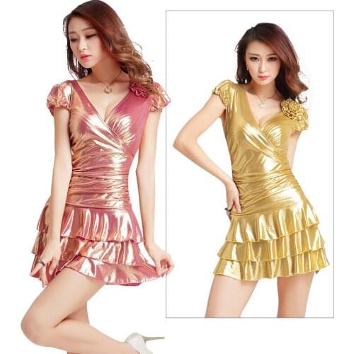 Summer New Womens Fashion Sexy Dress V-neck Slim Cake Dresses Daily Party Mini Show Clothes Free Shipping