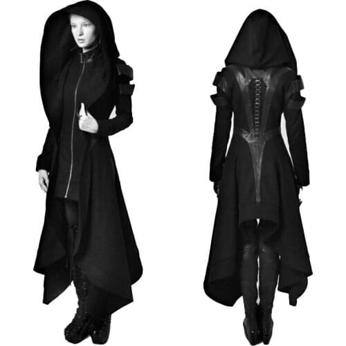 New XXXXXL XXXXL Women vintage Steampunk Victorian Gothic Coat Jacket Lace Trim Bandage Medieval coat costume