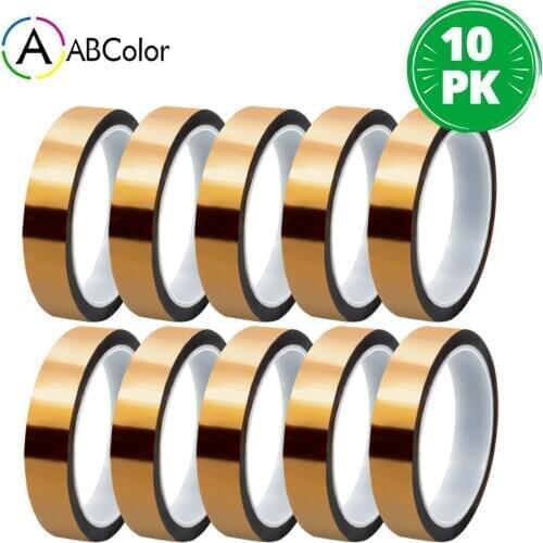 10PK Polyimide Tape For Kapton Tape 20mm High Temperature Resistant Heat BGA Polyimide Tape Thermal Insulation For 3D Printing