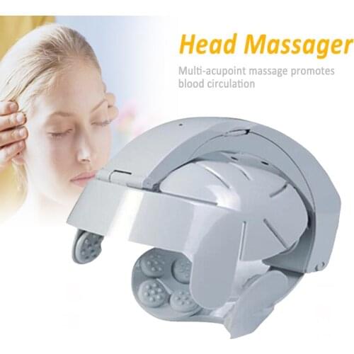 2018 Electric Head Massager Helmet Scalp Brain Relax Vibration Acupuncture Points Health Care @VF Dropshipping