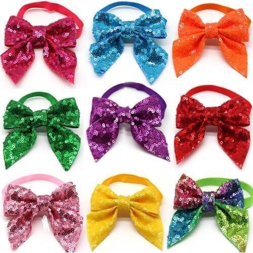 60PCS Dog Bow Tie Dog Christmas Accessories Pet Dog Cat Bowtie Holiday Party Grooming Products Dogs Pets Accessories