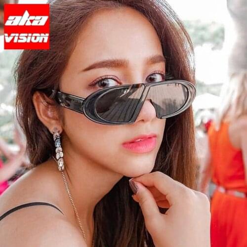 AKA VISION 2021 Retro Women Sunglasses Vintage Eyeglasses Oval Luxury Sun Glasses Female Leopard Oculos De Sol Mujer UV400