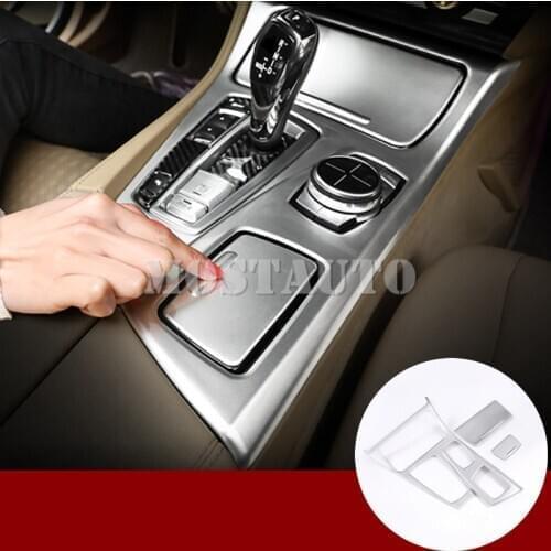 For BMW 5 Series F10 F11 Inner Console Gear Box Frame Trim Cover 2011-2016 3pcs Silver/Black Car Accessories Interior Car Decor