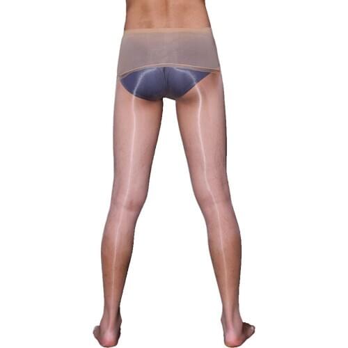 Ultra Thin 1D 912 Needle Pantyhose Transparent Household Fun Nylon Tights Unisex Crotchless Stockings Oil Shiny Gay Pants-Hoses