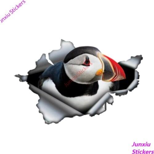 Creative Car Sticke 3D Atlantic Puffin Car Window Decal Accessories Waterproof High Quality Vinyl Cover Scratches PVC 13cm X 9cm