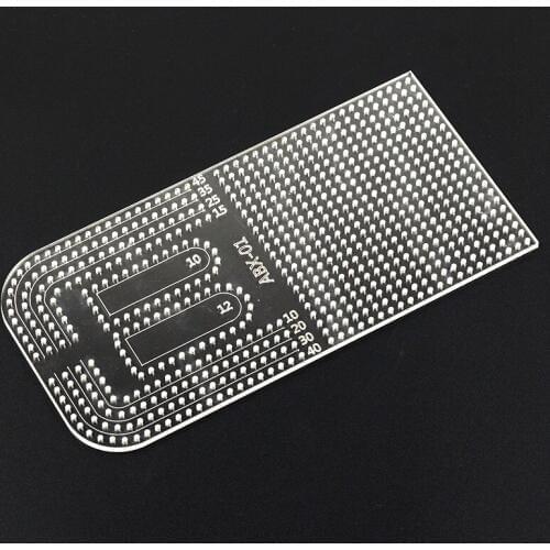 1pcs Leather Craft Acrylic Punching Positioning Calculation Ruler Sewing Patterns 17.5x8.6cm