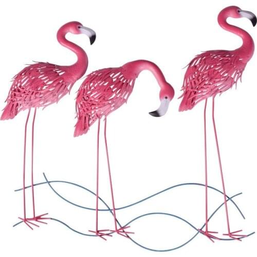 Flamingo wrought iron wall hanging piece home living room sofa background creative wall decoration porch wall decoration